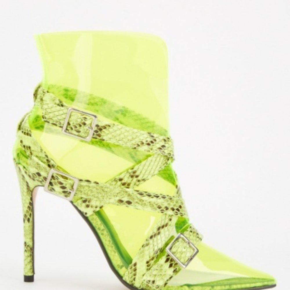 PVC Snake Print Booties - Picture 4 of 4